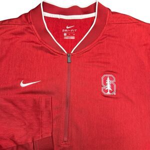 Nike Stanford Cardinals Mens NCAA Red 1/4 Quarter Zip Pullover 931452 Dri-Fit XL